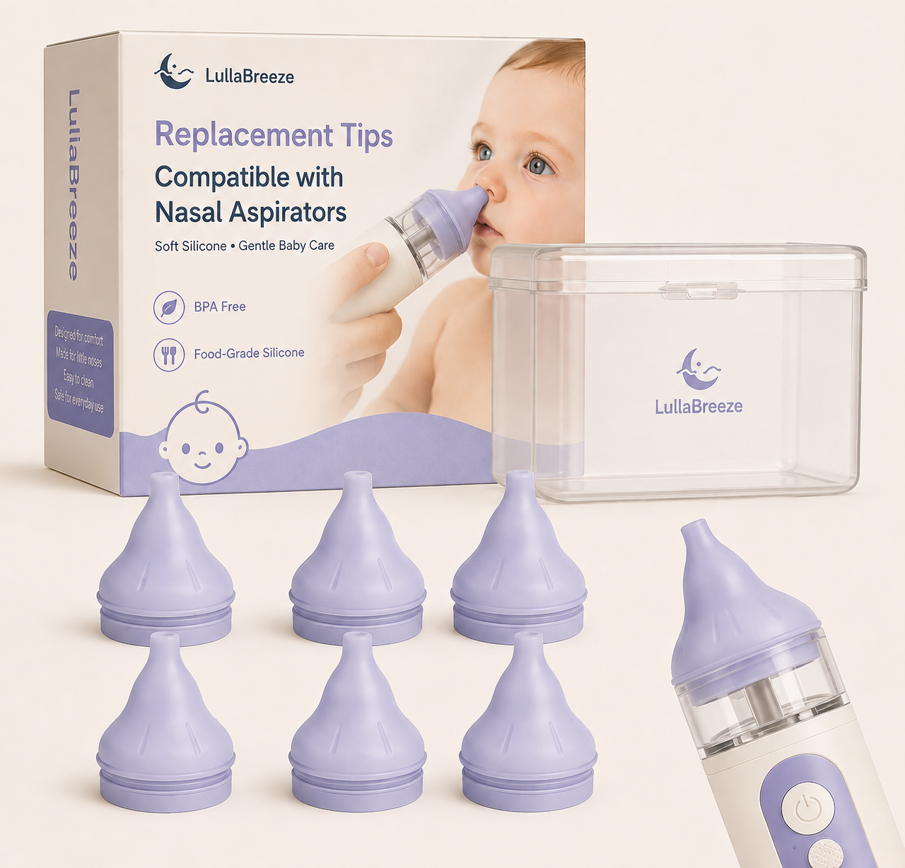 LullaBreeze Nasal Aspirator Replacement Tips
